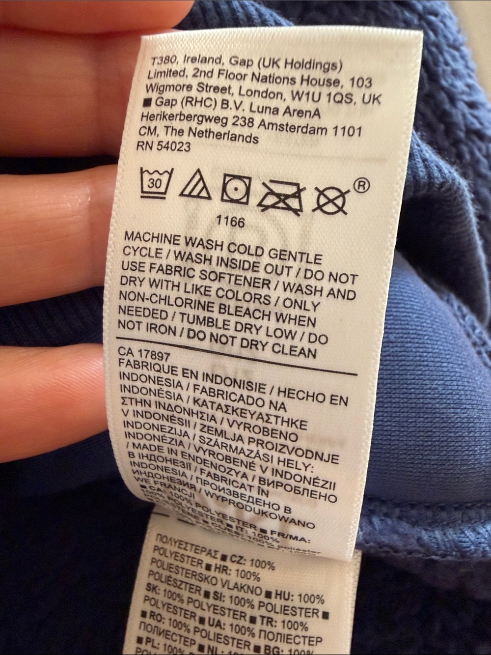 Athleta Girl Navy So Snug Sherpa Hoodie 2.0 with kangaroo pouch XL - Picture 8 of 8